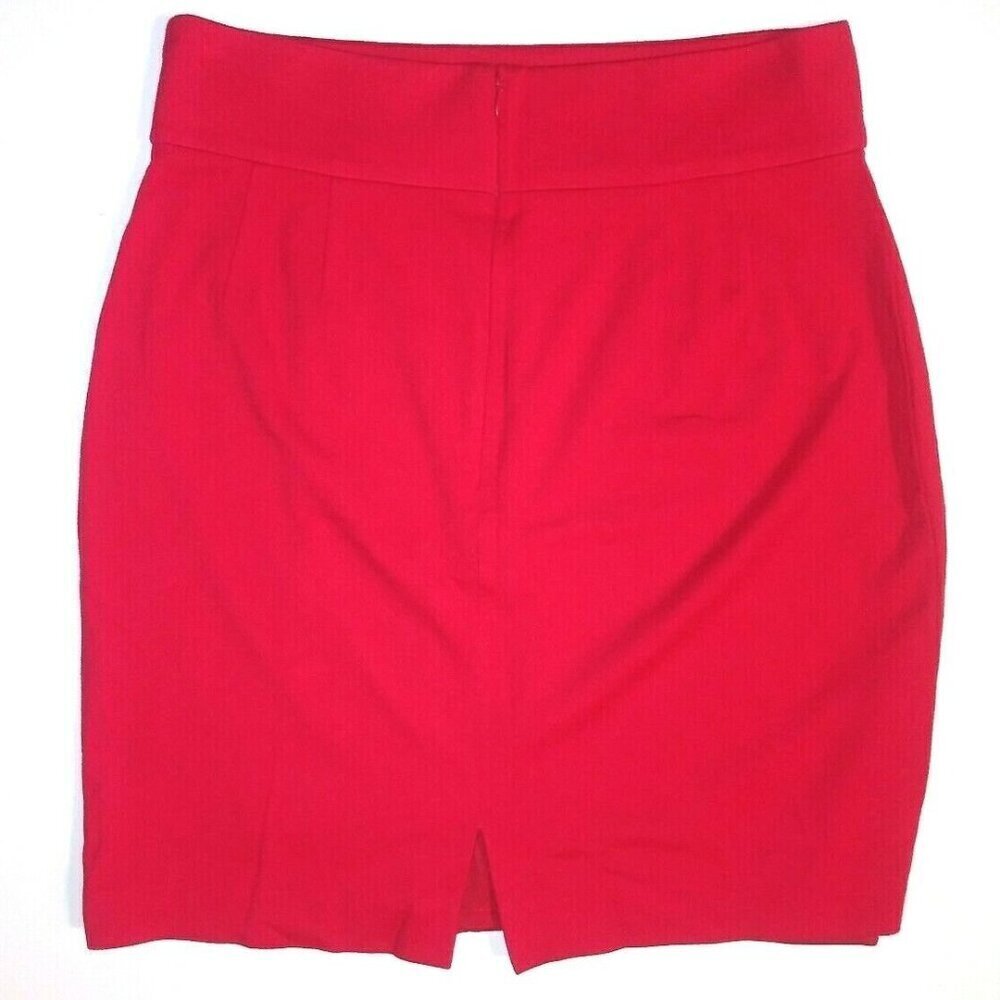 Isabella DeMarco pencil Skirt RED size 12 career church lined rayon nylon